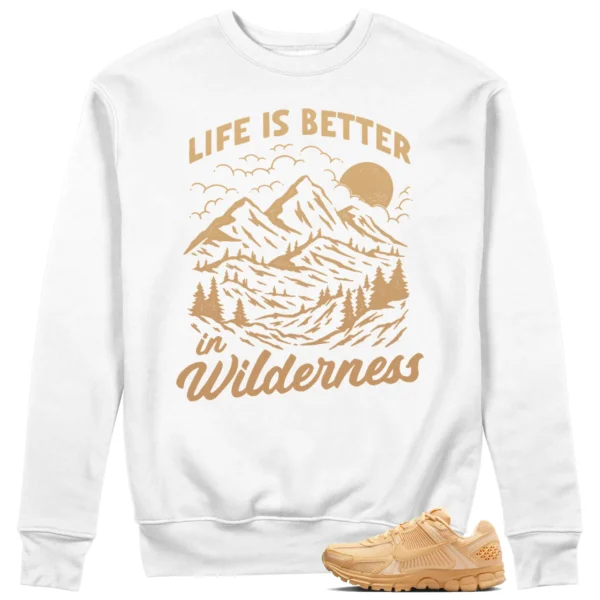 Wilderness Sweatshirt to Match Nike Air Zoom Vomero 5 Celestial Gold