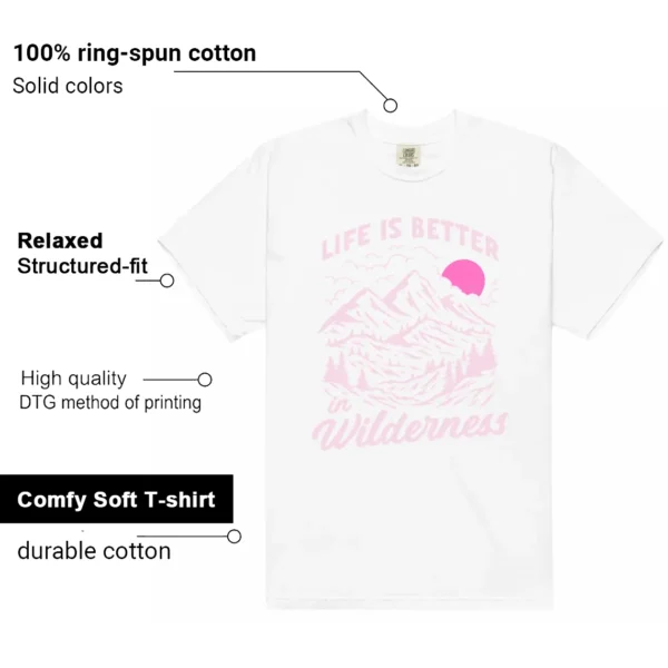 Wilderness Shirt to Match Nike Dunk Low Triple Pink Features