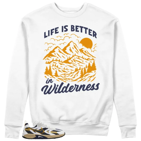 Wilderness Sweatshirt to Match WMNS Nike Jam White Midnight Navy Gold