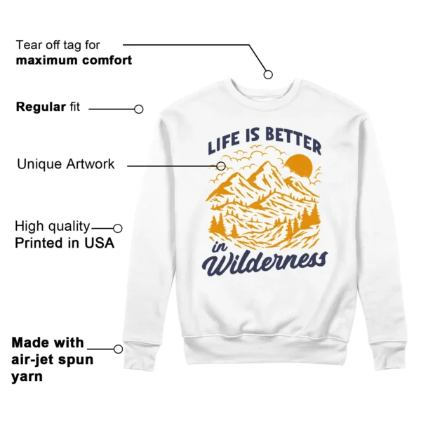 Wilderness Sweatshirt to Match WMNS Nike Jam White Midnight Navy Gold Features