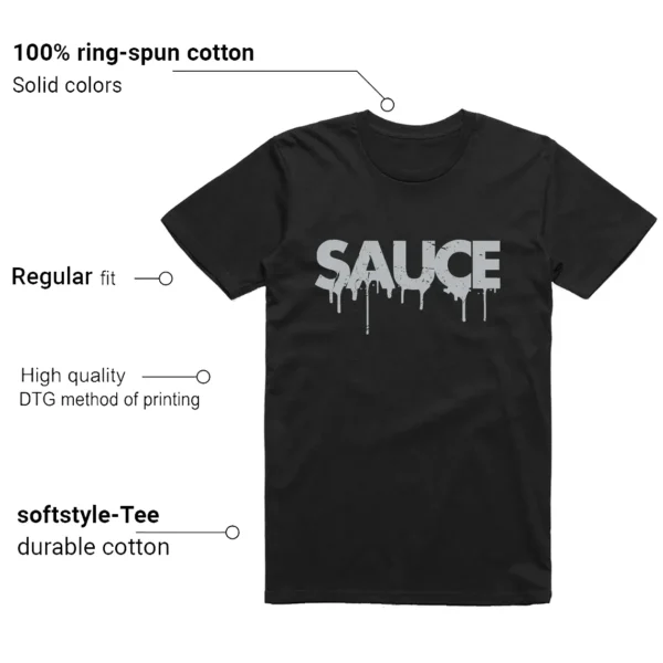 Sauce Tee to Match Your Jordan 12 Black Wolf Grey Features