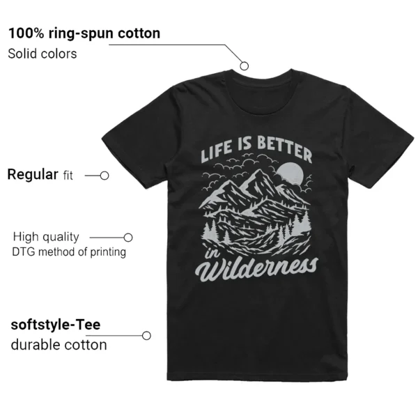 Wilderness Tee - Perfect with Jordan 12 Black Wolf Grey Features