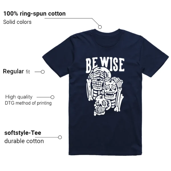 Air Jordan 1 High OG Midnight Navy Matching T-shirt Be Wise Features