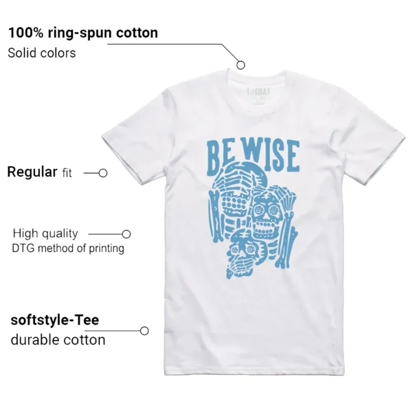 Jordan 17 Low UNC 2024 Matching T-shirt Be Wise Features