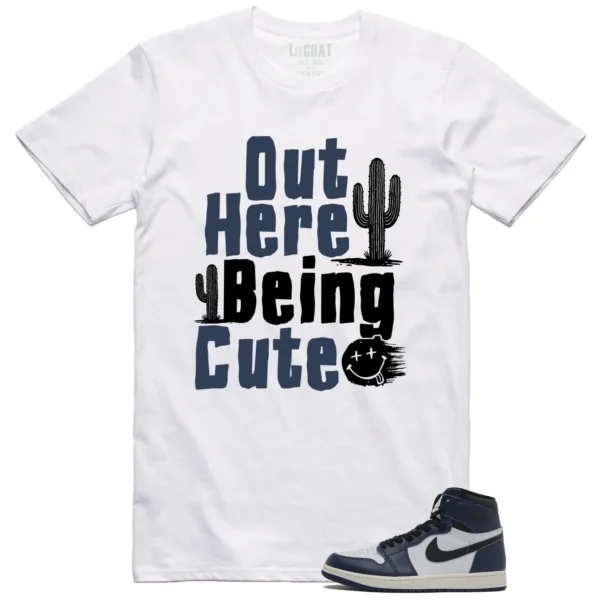 Jordan 1 High OG Midnight Navy Matching T-shirt Being Cute