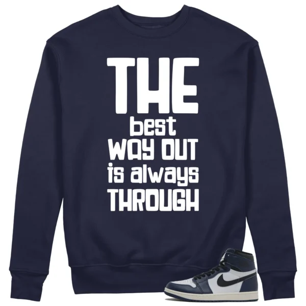 Best Way Sweatshirt to Match Air Jordan 1 High OG Midnight Navy