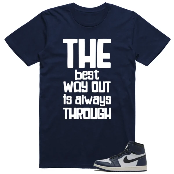 Air Jordan 1 High OG Midnight Navy Matching T-shirt Best Way