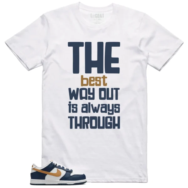 Nike Dunk Low Midnight Navy Wheat Matching T-shirt Best Way