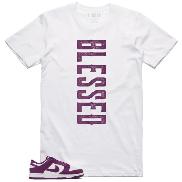 Nike Dunk Low White Viotech Matching T-shirt Blessed