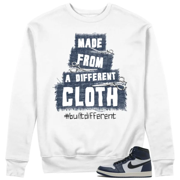 Built Different Sweatshirt to Match Jordan 1 High OG Midnight Navy