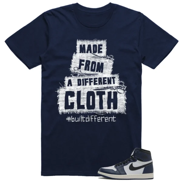 Air Jordan 1 High OG Midnight Navy Matching T-shirt Built Different