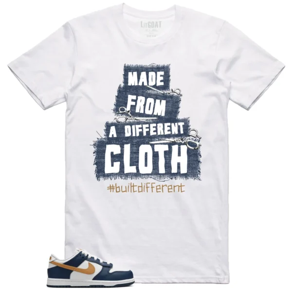 Nike Dunk Low Midnight Navy Wheat Matching T-shirt Built Different