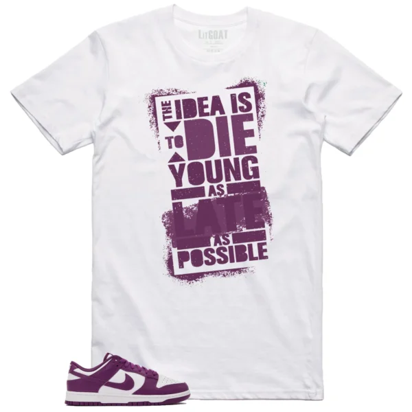 Nike Dunk Low White Viotech Matching T-shirt Die Young