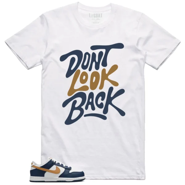 Nike Dunk Low Midnight Navy Wheat Matching T-shirt Dont Look Back