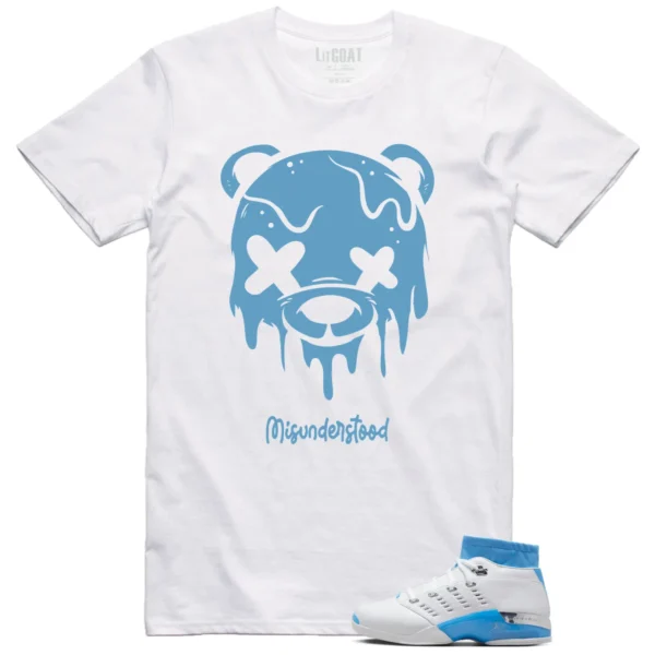 Jordan 17 Low UNC 2024 Matching T-shirt Drippy Bear