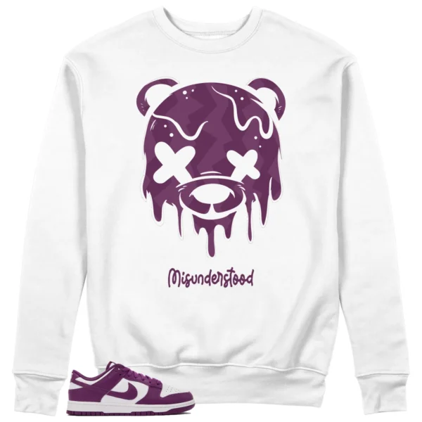 Drippy Bear Sweatshirt to Match Nike Dunk Low White Viotech