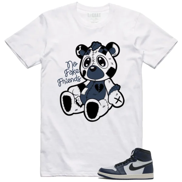 Jordan 1 High OG Midnight Navy Matching T-shirt Fake Friends