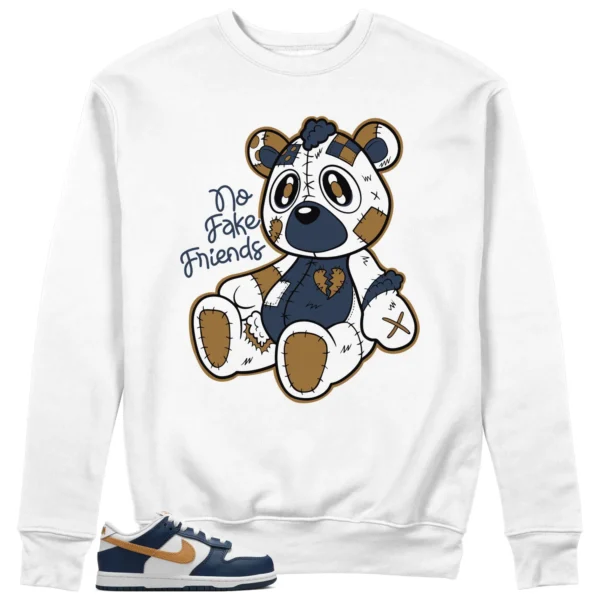 Fake Friends Sweatshirt to Match Nike Dunk Low Midnight Navy Wheat