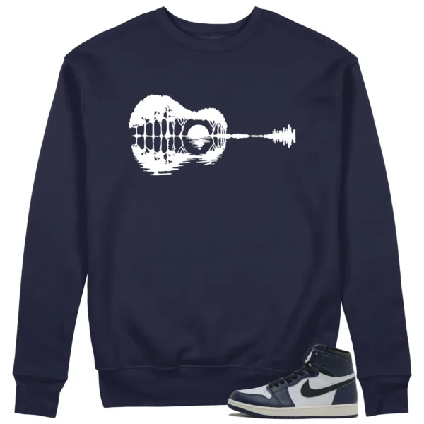 Guitar Sweatshirt to Match Air Jordan 1 High OG Midnight Navy