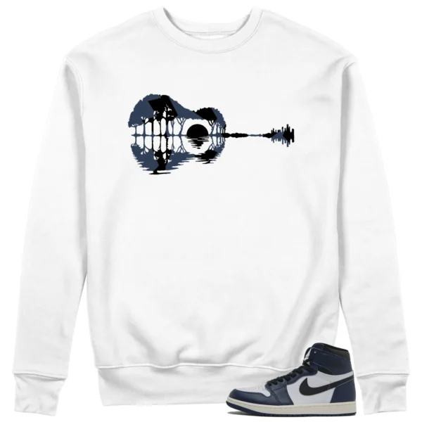 Guitar Sweatshirt to Match Jordan 1 High OG Midnight Navy