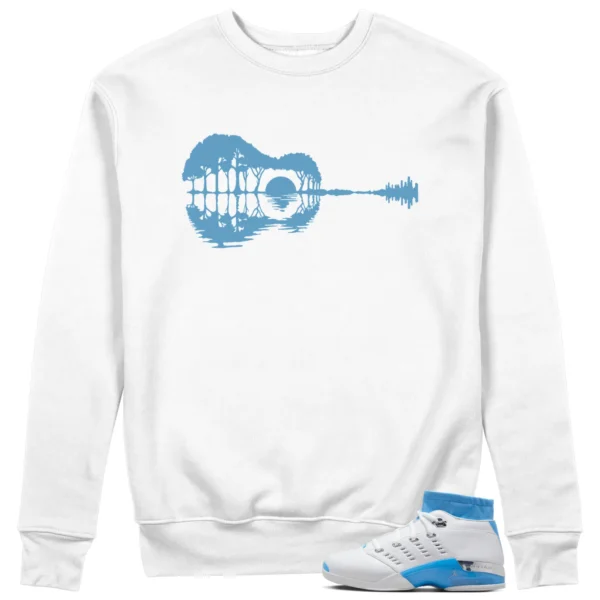 Guitar Sweatshirt to Match Jordan 17 Low UNC 2024