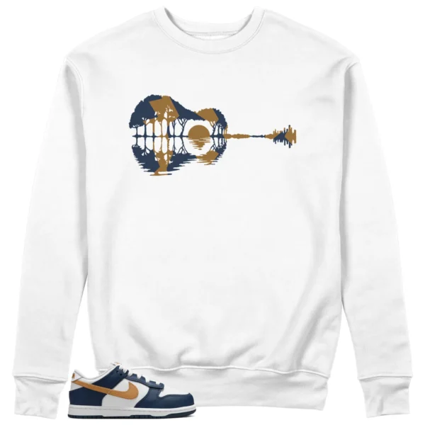 Guitar Sweatshirt to Match Nike Dunk Low Midnight Navy Wheat