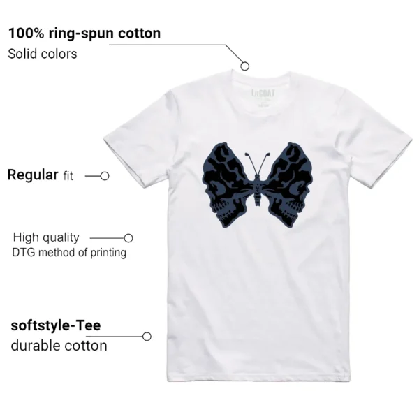 Jordan 1 High OG Midnight Navy Matching T-shirt Halloween Butterfly Features