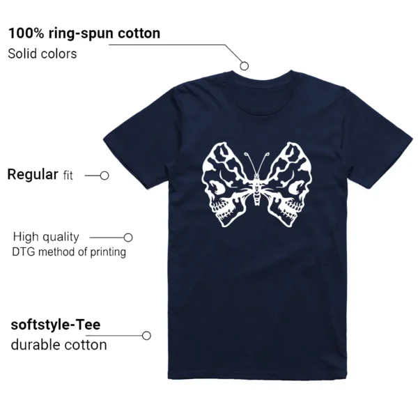 Air Jordan 1 High OG Midnight Navy Matching T-shirt Halloween Butterfly Features