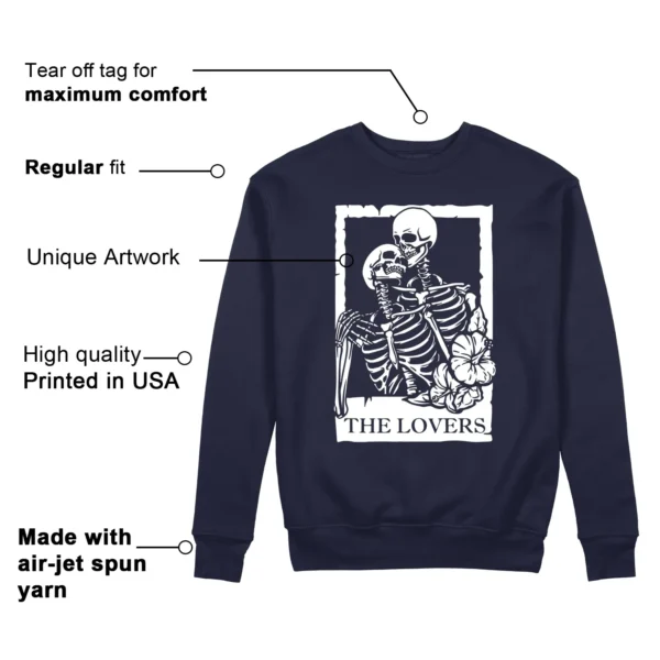 Halloween Lovers Sweatshirt to Match Air Jordan 1 High OG Midnight Navy Features