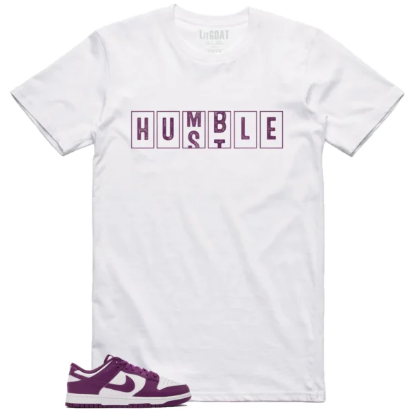 Nike Dunk Low White Viotech Matching T-shirt Humble Hustle