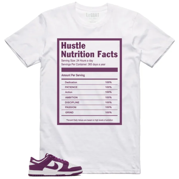 Nike Dunk Low White Viotech Matching T-shirt Hustle Facts