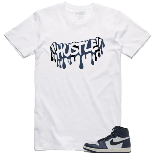 Jordan 1 High OG Midnight Navy Matching T-shirt Hustle