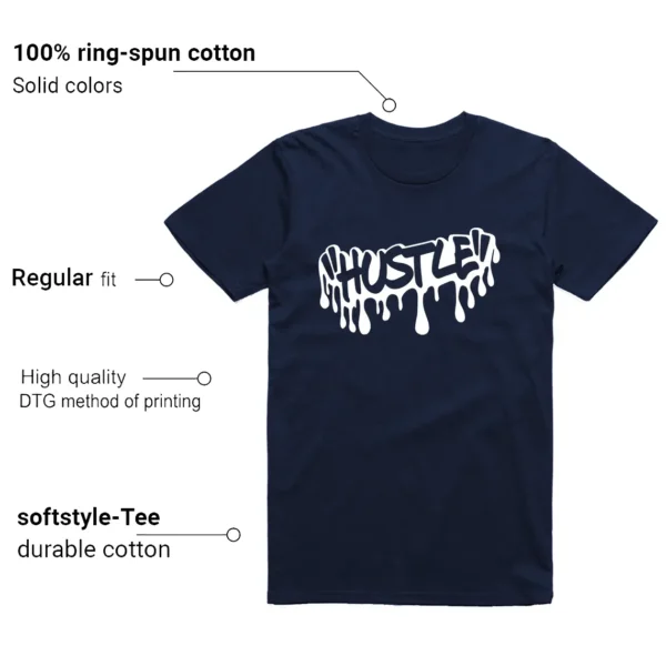 Air Jordan 1 High OG Midnight Navy Matching T-shirt Hustle Features