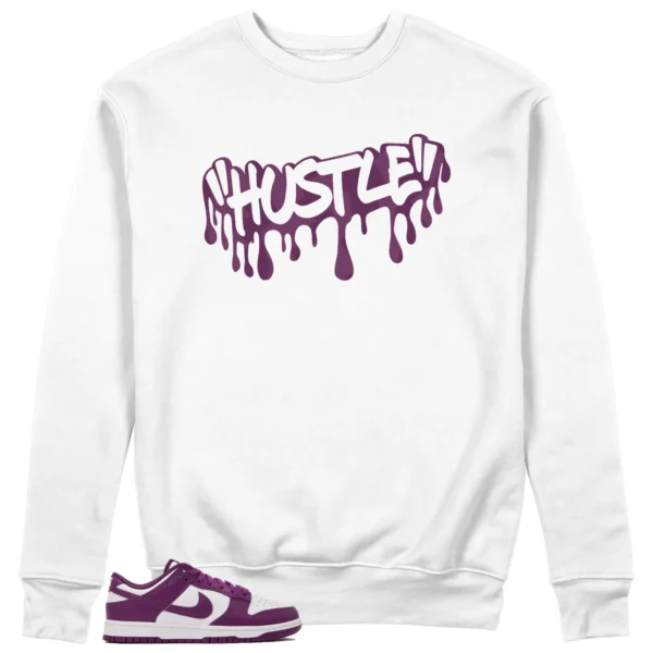 Hustle Sweatshirt to Match Nike Dunk Low White Viotech