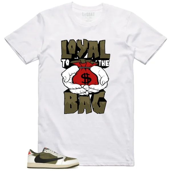 Loyal Bag Shirt to Go with Jordan 1 Low x Travis Scott Medium Olive