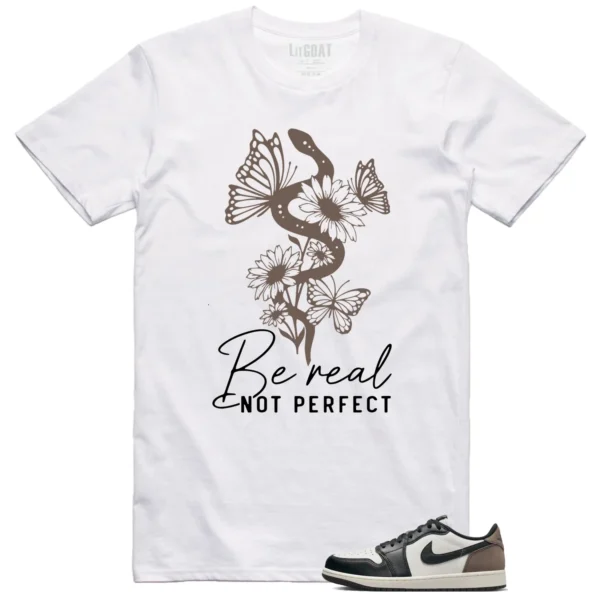 Be Real Tee to Match Jordan 1 Retro Low OG Mocha