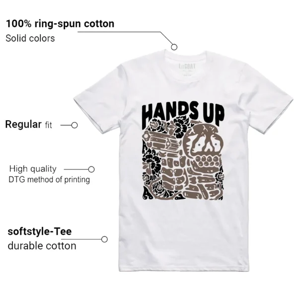 Hands Up - Jordan 1 Retro Low OG Mocha Matching Shirt Features