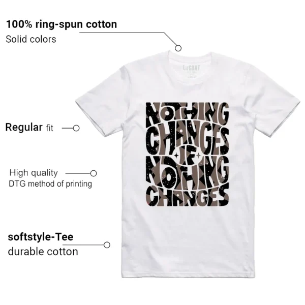 Jordan 1 Retro Low OG Mocha Style: Nothing Changes Tee Features