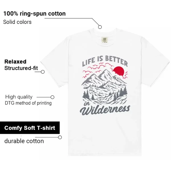 Wilderness Tee - Perfect with Jordan 3 Cement Grey Features