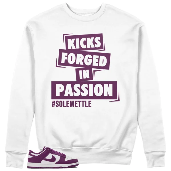 Kicks Passion Sweatshirt to Match Nike Dunk Low White Viotech