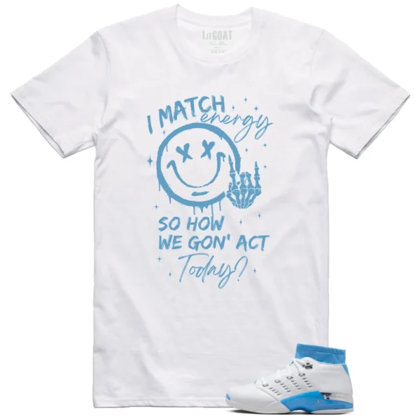 Jordan 17 Low UNC 2024 Matching T-shirt Match Energy