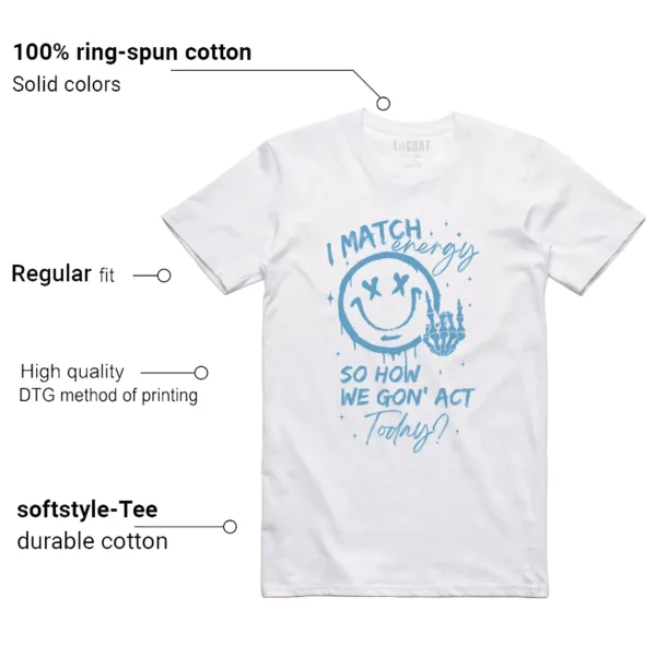 Jordan 17 Low UNC 2024 Matching T-shirt Match Energy Features