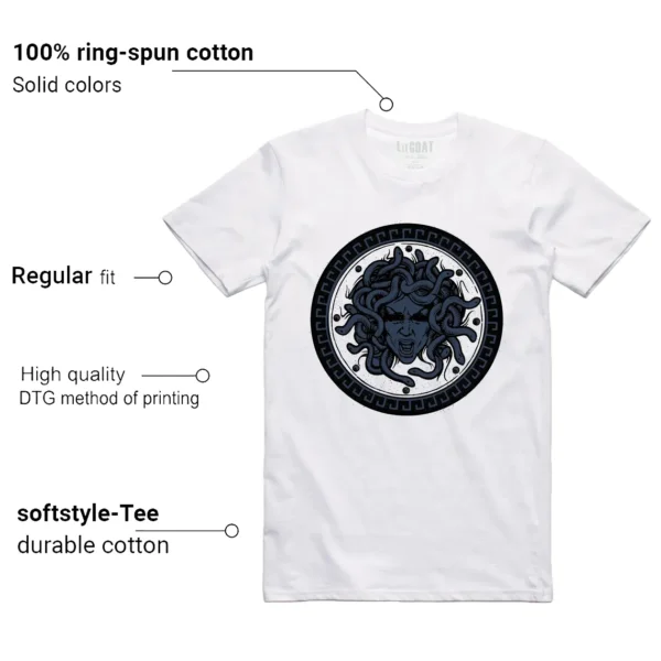 Jordan 1 High OG Midnight Navy Matching T-shirt Medusa Features