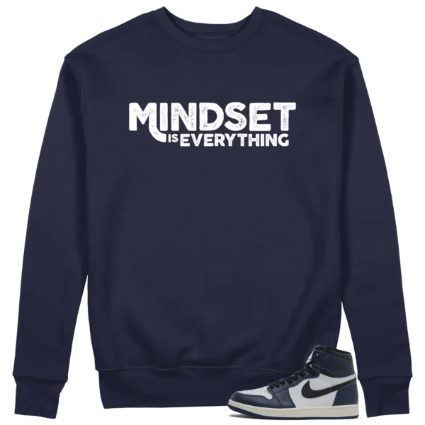 Mindset Sweatshirt to Match Air Jordan 1 High OG Midnight Navy