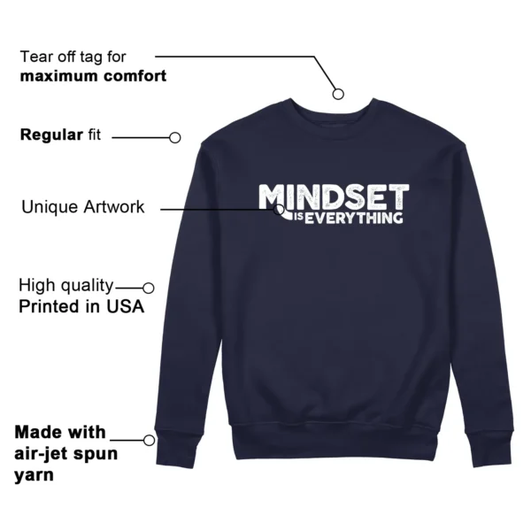 Mindset Sweatshirt to Match Air Jordan 1 High OG Midnight Navy Features