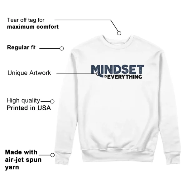 Mindset Sweatshirt to Match Jordan 1 High OG Midnight Navy Features