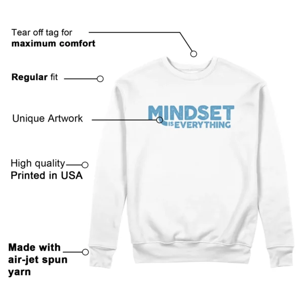 Mindset Sweatshirt to Match Jordan 17 Low UNC 2024 Features