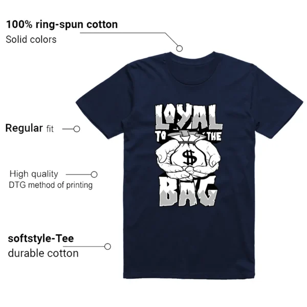 Air Jordan 1 High OG Midnight Navy Matching T-shirt Money Loyalty Features