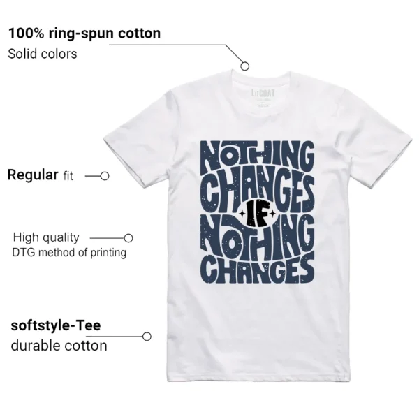 Jordan 1 High OG Midnight Navy Matching T-shirt Nothing Changes Features