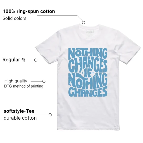 Jordan 17 Low UNC 2024 Matching T-shirt Nothing Changes Features